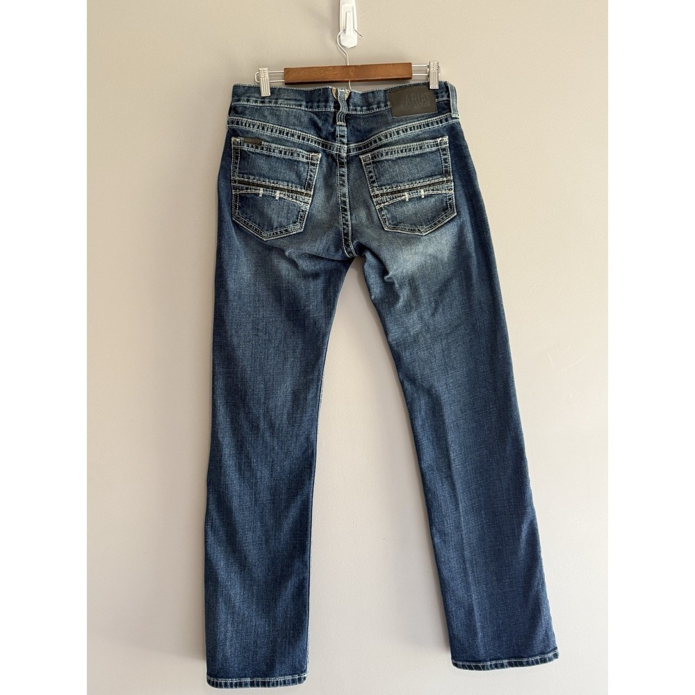 Ariat M7 Rocker Jeans Mens 32x34 Stretch Slim Fit Straight Coltrane Medium Wash - Picture 5 of 16